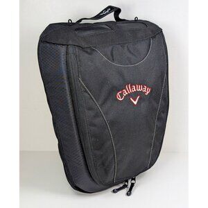 Callaway Golf Shoe Bag Black Vented Travel Case Dual Zippers Handle Nylon Padded